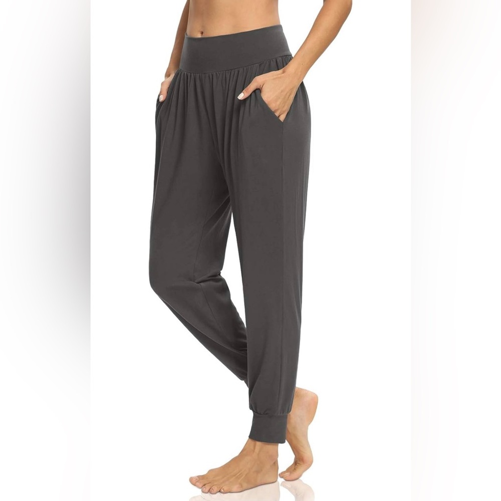Akalnny Women’s Grey Harem Yoga Pants Size Small